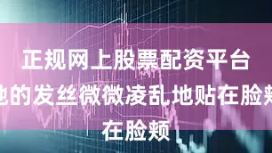 正规网上股票配资平台她的发丝微微凌乱地贴在脸颊
