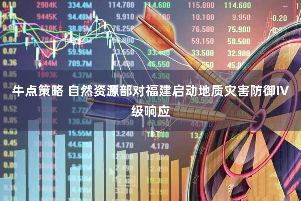 牛点策略 自然资源部对福建启动地质灾害防御IV级响应